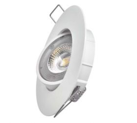 LED bodové svietidlo Exclusive biele, kruh 5W teplá biela