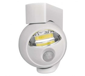 Nočné svetlo COB LED 3W, 360° natáčanie, studená biela