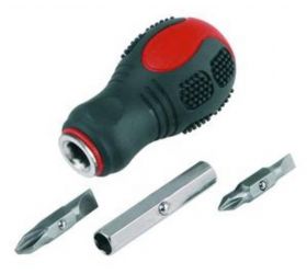 Skrutkovač 4v1 Cr-V, 4bity, PH1-2 (-)4-5,5mm