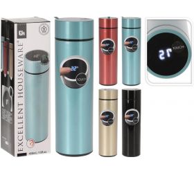 Termoska 450 ml s digitálnym teplomerom, mix farieb