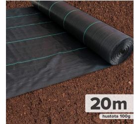 Tkaná textília 1,6x20 m, 100 g/m²,  čierna, GARDENKUS