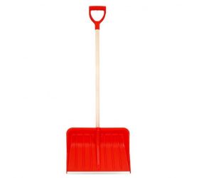 Odhŕňač/lopata na sneh 50cm, plastový + drevená násada, PROFI