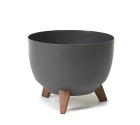 Kvetináč plastový, priemer 24cm, ROMA, antracit
