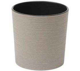 Kvetináč plastový, priemer 25cm, MALWA ECO WOOD DLUTO, sivý