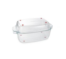 Pekáč s poklopom GrandCHEF 40x26 cm, sklenený