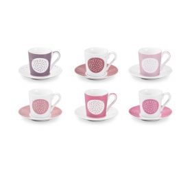 Šálka espresso s podšálkou myCOFFEE, 6ks, Sugar