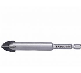 Vrták do skla 14x91mm, šesťhranná 1/4" stopka