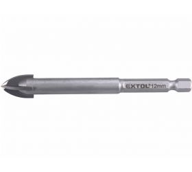 Vrták do skla 12x90mm, šesťhranná 1/4" stopka