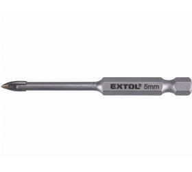 Vrták do skla 5x75mm, šesťhranná 1/4" stopka