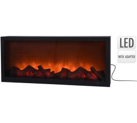 Krb, ohnisko LED, 57x10x25cm, s plápolajúcim ohňom