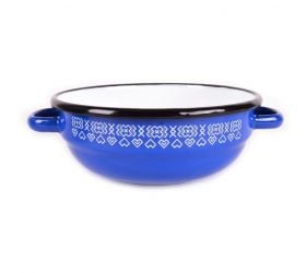 Misa sedliacka 16 cm/0,7l smaltovaná dekor Čičmany