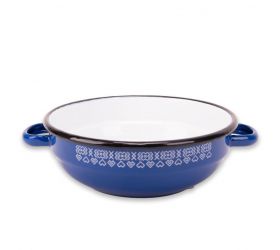 Misa sedliacka 18 cm/1l smaltovaná dekor Čičmany