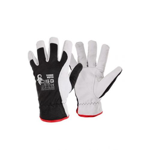 Rukavice TECHNIK WINTER čierno-biele 10"