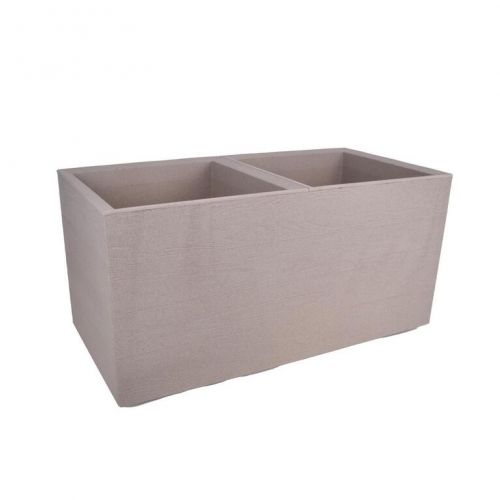 Kvetináč truhlík plastový 390x780mm, KARO ECO COFFEE DESKA latte, výška 394 mm na kolieskach