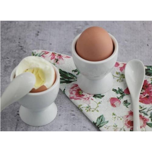 Stojan na vajíčko s lyžičkou, balenie 2 ks, porcelán