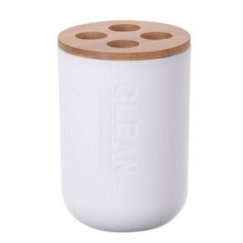 Držiak zubných kefiek plast / bambus WHITNEY