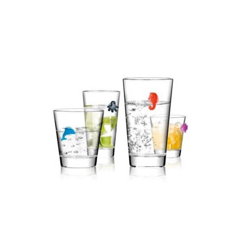 Značky na poháre myDRINK, 12 ks, oceán