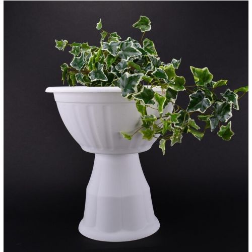 Kvetináč plastový priemer 40cm AMFORA biely