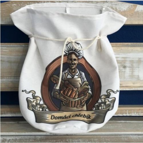 Vrecko ľanové domací chlebík 40x35cm