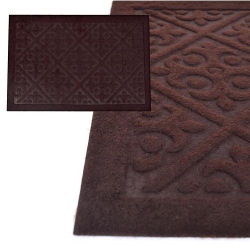 Rohož 40x60cm, guma+textil, hnedá, ORNAMENT, bezokrajová