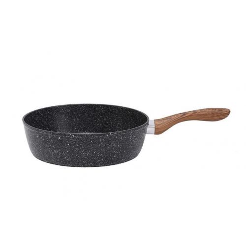 Panvica pozinkovaná, CRISPY NATURA WOOD BIG, 28cm, extra vysoká 8cm