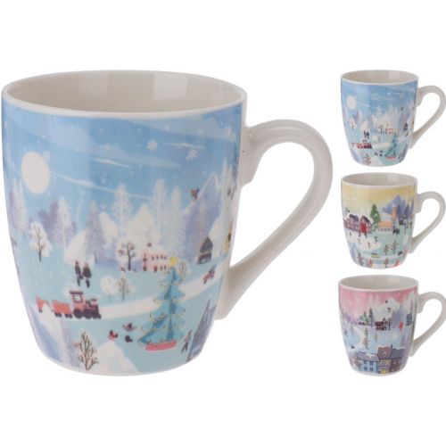 Hrnček vianočný 200 ml porcelán mix