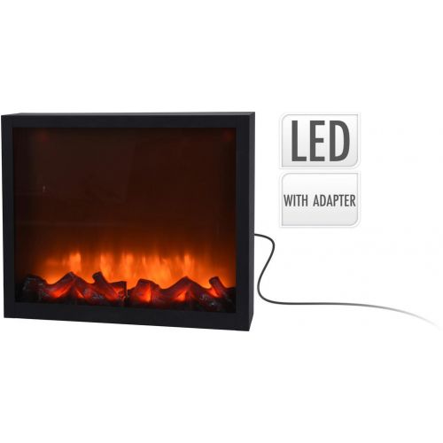 Krb, ohnisko LED, 41x25x10cm, s plápolajúcim ohňom