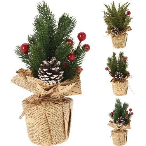 Stromček vianočný v papieri 24 cm mix