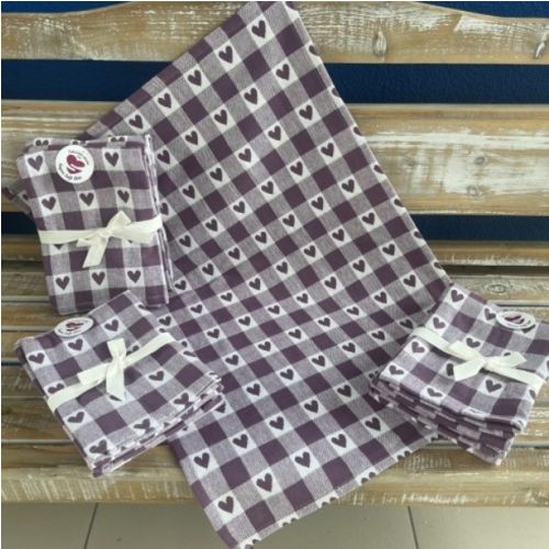 Utierka kuchynská bavlnená tkaná Super soft fialová 3ks, 50x70cm, 270g/m2 KLC