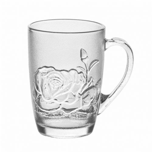 Hrnček RUŽA sklo 415 ml, KLC