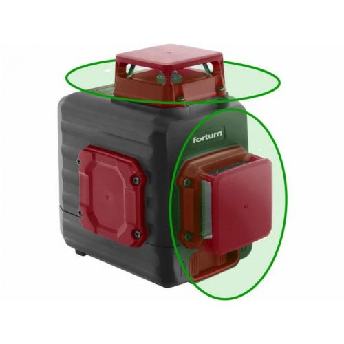Laser líniový, krížový samonivelačný, zelený, 2D(1H360+1V360), Li-ion