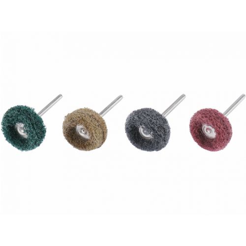 Kotúče leštiace 40ks, pr.25x15mm, stopka 3mm, organizér