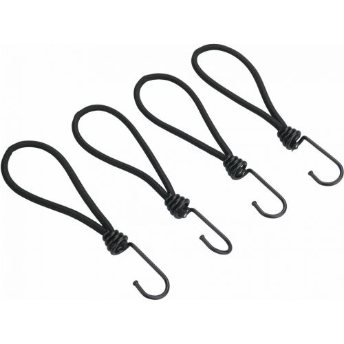 Popruh elastický s hákom, 4ks, dl. 18mm, pr.6mm, očko a jeden hák