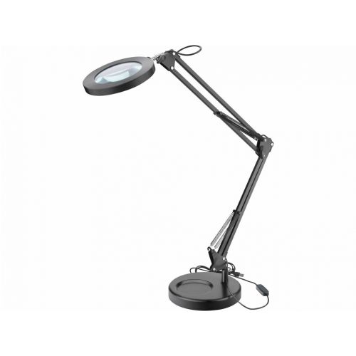 Lampa stolová s LED a lupou, 1300lm, nastaviteľné rameno, USB napájanie