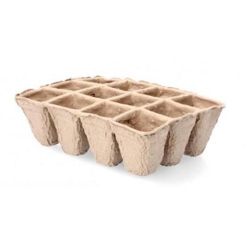 Kvetináč rašelinový, sadbovač, na 12 rastlín sada 10ks 15,5x11,5x5cm