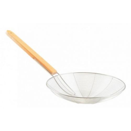 Cedník/naberačka na knedlíčky priemer 28cm, kovová s drevenou rúčkou KLC