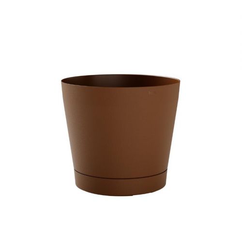 Kvetináč s miskou plastový priemer 190 mm ORIONE karamel výška 180 mm