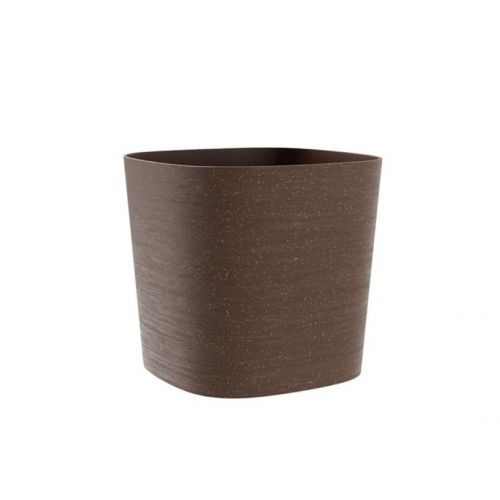 Kvetináč plastový 190x190 mm CAPRI ECO wood medený výška 170 mm