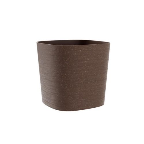 Kvetináč plastový priemer 240x240 mm CAPRI ECO wood medený výška 210 mm