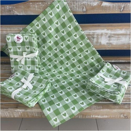 Utierka kuchynská bavlnená tkaná Super soft zelená 3ks, 50x70cm, 270g/m2 KLC
