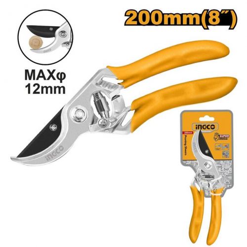 Nožnice záhradné ALU ručné 200mm ergonomické Industrial INGCO KLC