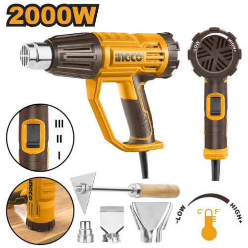 Pištoľ teplovzdušná HG200047 INGCO, 2000W, 550°C max INDUSTRIAL