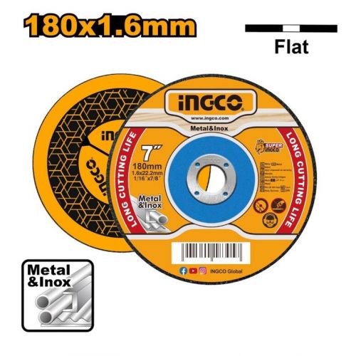 Kotúč rezný kov 180x1,6x22,2mm INGCO