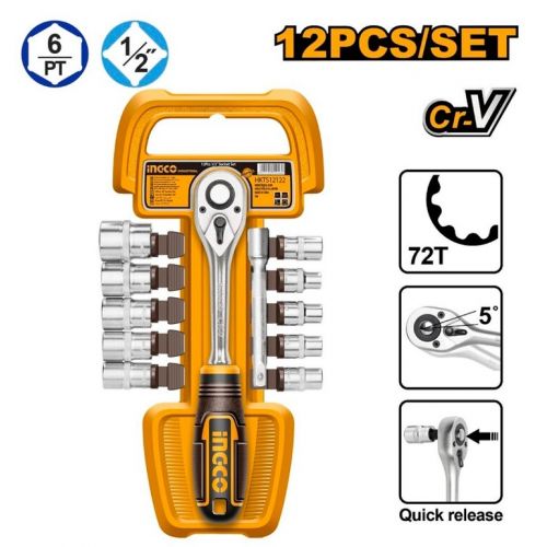 Gola sada 12ks 1/2" INGCO Industrial KLC