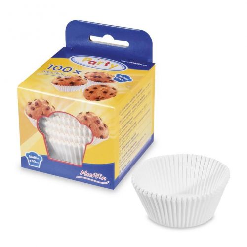 Košík cukrársky na šuhajdy- muffiny biely 50x30mm 100ks KLC