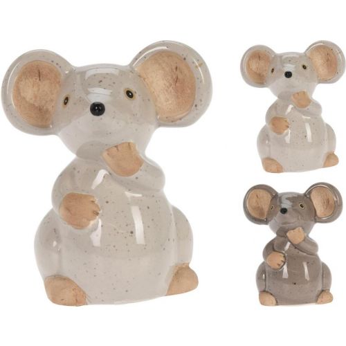 Postavička myš 8,8x6,6x10,8 cm porcelán mix