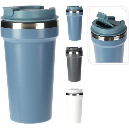 Termohrnček nerezový 500ml 17cm, mix farieb
