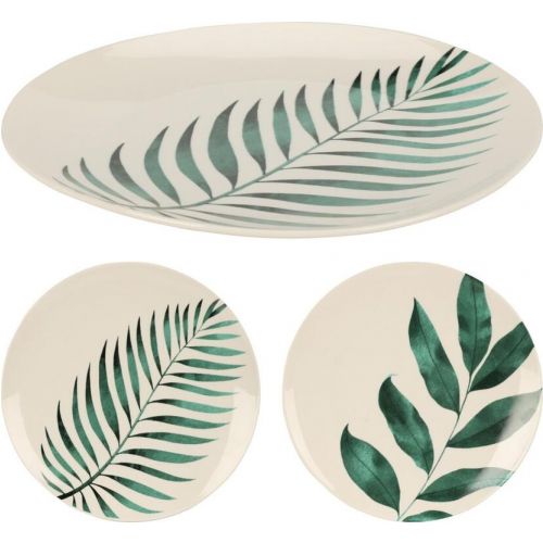 Tanier dezertný porcelánový 20,5 cm dizajn list mix