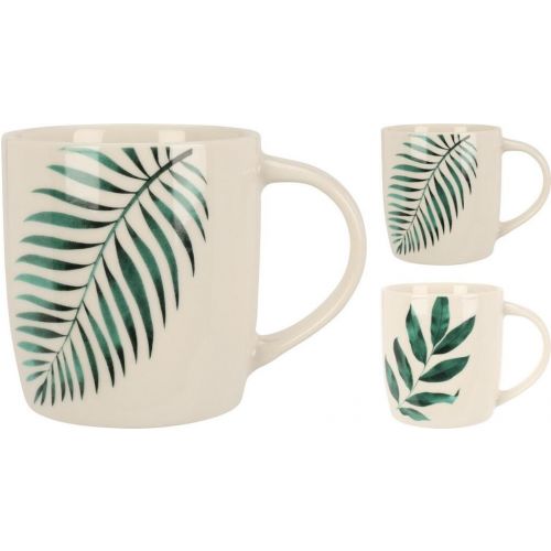 Hrnček porcelánový 325 ml dizajn list mix