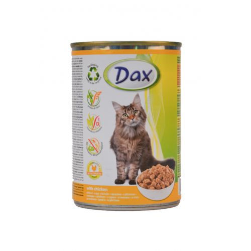 Krmivo konzerva DAX mačka hydina 0,415 kg